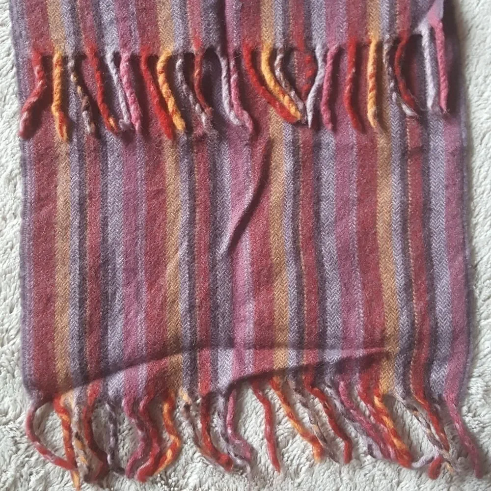 Lanificio Confezioni 100% Baby Alpaca stripe scarf‎